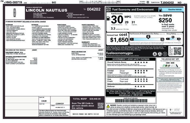 New 2026 Lincoln Nautilus Premier AWD/4WD image 25