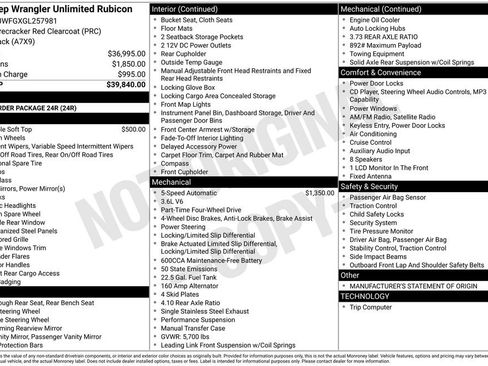 Used 2016 Jeep Wrangler Unlimited Rubicon AWD/4WD image 27