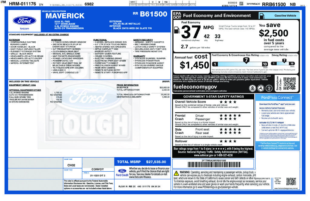 Used 2024 Ford Maverick XL FWD image 12