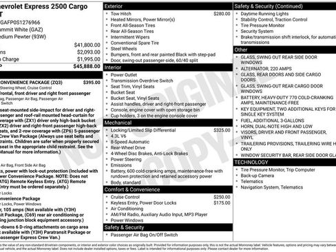 New 2025 Chevrolet Express 2500 Work Van w/ Driver Convenience Package image 18