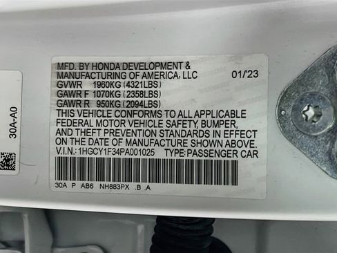 Certified 2023 Honda Accord EX image 34