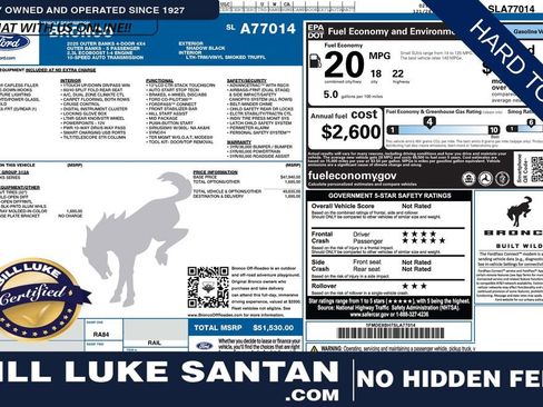 Used 2025 Ford Bronco Outer Banks image 1