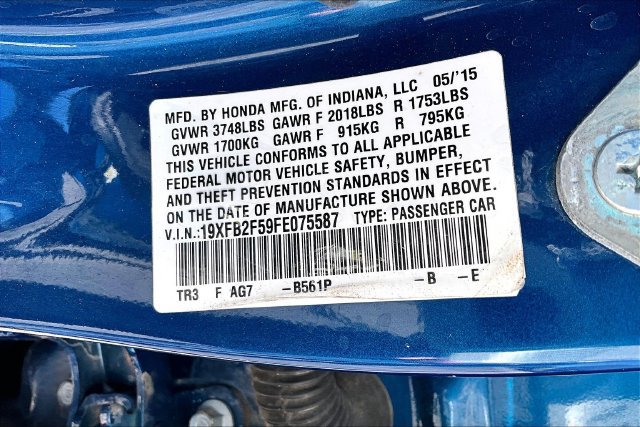 Used 2015 Honda Civic EX image 18