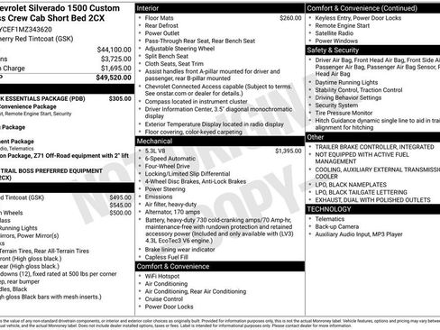 Used 2021 Chevrolet Silverado 1500 Custom Trail Boss w/ LPO, Dark Essentials Package image 26