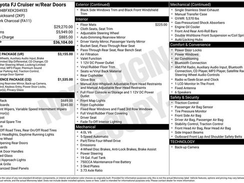 Used 2014 Toyota FJ Cruiser 4WD w/ Upgrade Package image 5