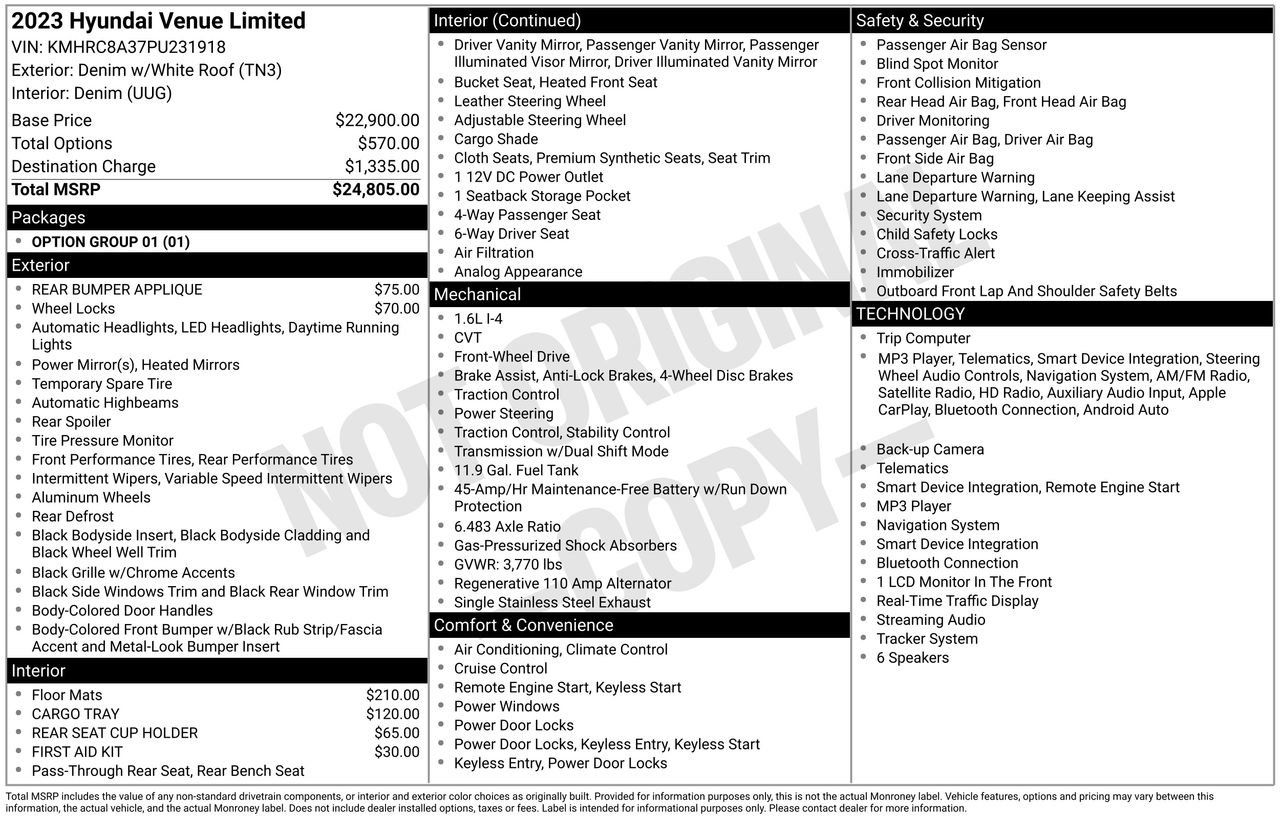 Used 2023 Hyundai Venue Limited FWD image 5
