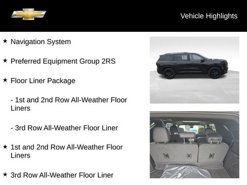 Used 2025 Chevrolet Traverse RS w/ LPO, Floor Liner Package AWD/4WD image 19