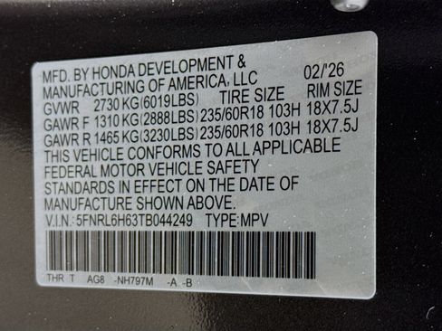 New 2026 Honda Odyssey EX-L image 40