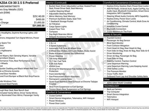 Used 2025 MAZDA CX-30 AWD 2.5 S w/ Preferred Package image 2