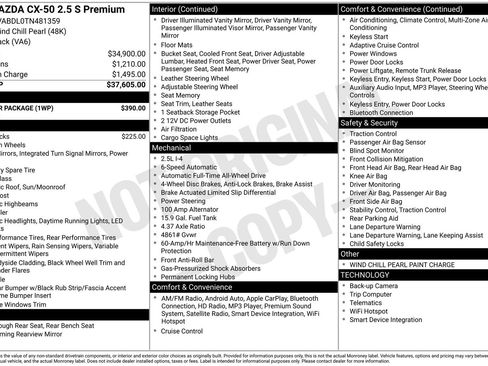 New 2026 MAZDA CX-50 AWD 2.5 S w/ Weather Package image 22