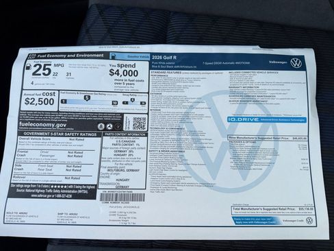 New 2026 Volkswagen Golf w/ Euro Style Package image 33