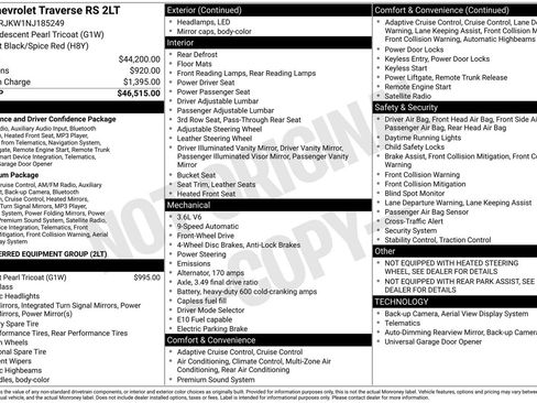 Used 2022 Chevrolet Traverse RS image 4