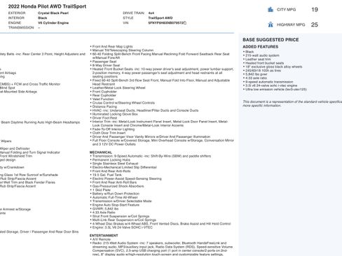 Used 2022 Honda Pilot TrailSport image 3