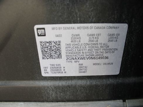 Used 2022 Chevrolet Equinox RS w/ RS Leather Package AWD/4WD image 50