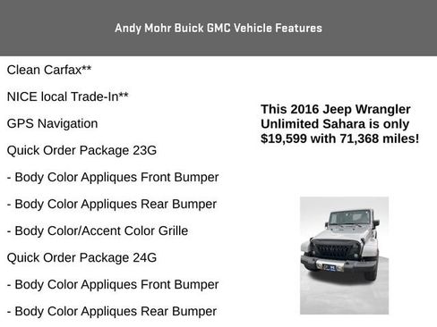 Used 2016 Jeep Wrangler Unlimited Sahara w/ Dual Top Group image 4