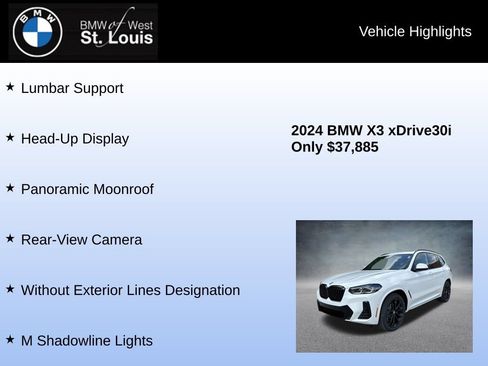 Used 2024 BMW X3 xDrive30i w/ Premium Package AWD/4WD image 16