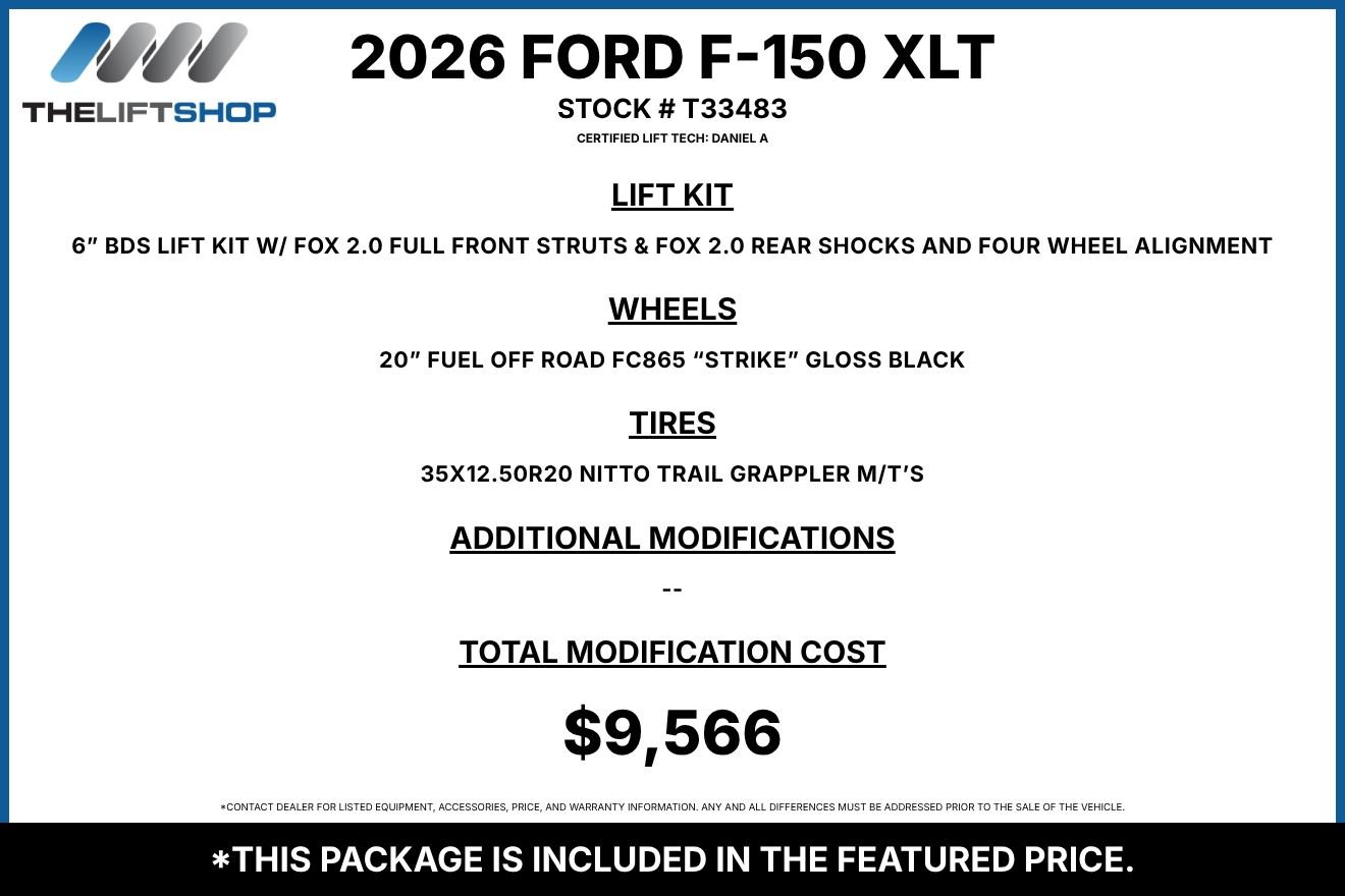 Used 2026 Ford F150 XLT w/ Equipment Group 302A MID AWD/4WD image 2