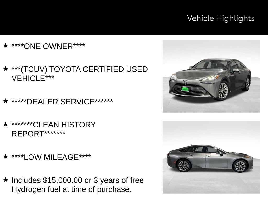 Certified 2023 Toyota Mirai w/ Advanced Technology Package RWD image 28