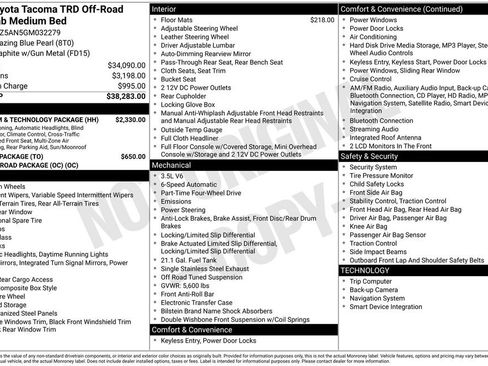 Used 2016 Toyota Tacoma TRD Off-Road w/ Premium & Technology Package image 2