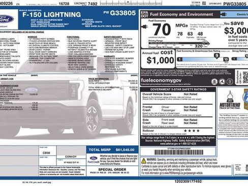 Used 2023 Ford F150 Lightning Pro AWD/4WD image 5