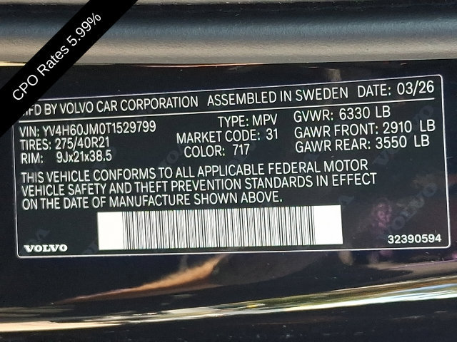 Certified 2026 Volvo XC90 T8 Ultra w/ Protection Package AWD/4WD image 30