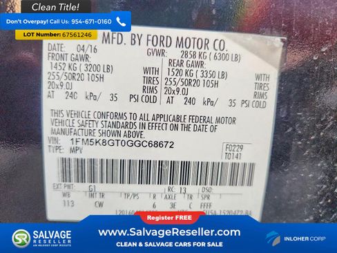 Used 2016 Ford Explorer Sport AWD/4WD image 17