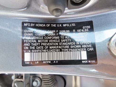 Used 2020 Honda Civic EX image 27