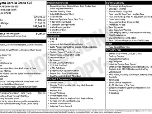 Used 2024 Toyota Corolla Cross XLE w/ Convenience Package AWD/4WD image 28