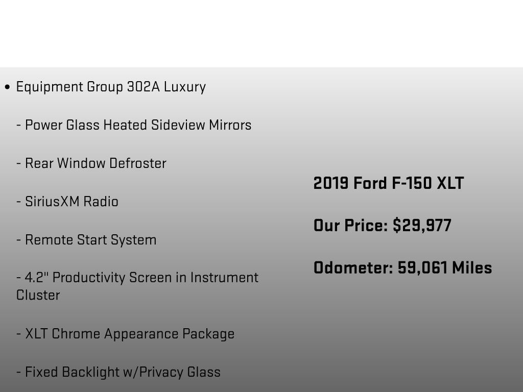Used 2019 Ford F150 XLT w/ Equipment Group 302A Luxury AWD/4WD image 6