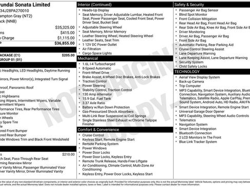 Certified 2023 Hyundai Sonata Limited w/ Cargo Package FWD image 7