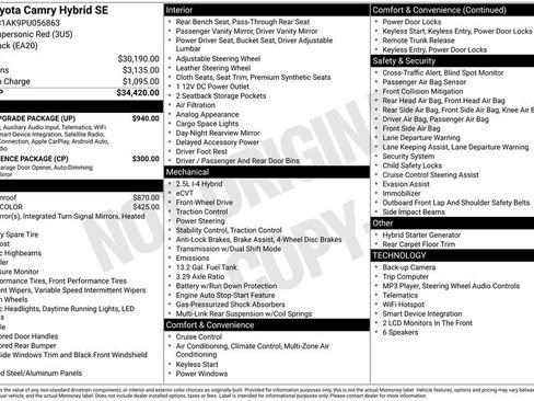 Used 2023 Toyota Camry SE w/ Audio Upgrade Package FWD image 12