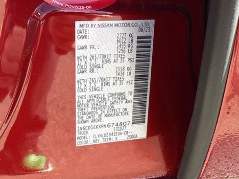 Certified 2023 Nissan Frontier PRO-4X w/ Pro Convenience Package image 30