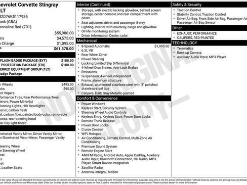 Used 2019 Chevrolet Corvette Stingray w/ Battery Protection Package image 5