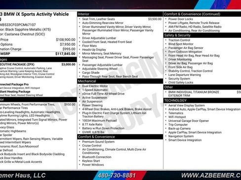 Used 2023 BMW iX M60 w/ Executive Package AWD/4WD image 3