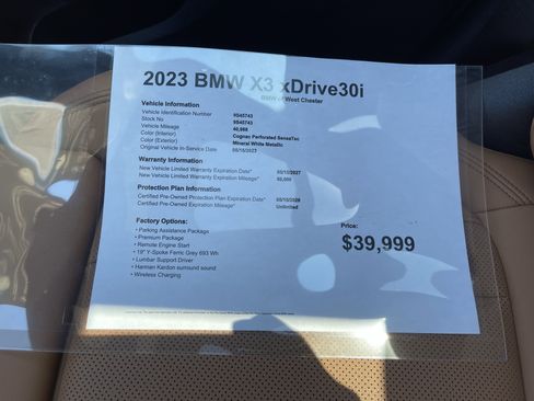 Certified 2023 BMW X3 xDrive30i w/ Premium Package AWD/4WD image 19