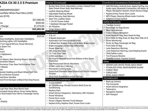 Used 2023 MAZDA CX-30 AWD 2.5 S w/ Premium Package image 29