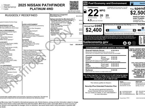 Used 2025 Nissan Pathfinder Platinum image 58