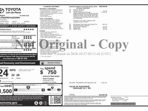 Used 2018 Toyota RAV4 SE w/ Power Extra Value Package image 7