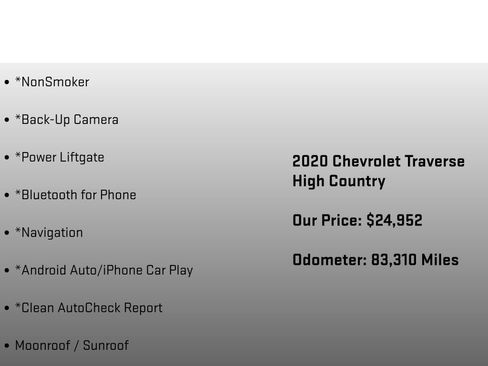 Used 2020 Chevrolet Traverse High Country w/ LPO, Floor Liner Package image 12