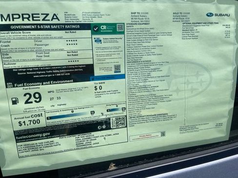 New 2026 Subaru Impreza 2.0i Sport AWD/4WD image 12