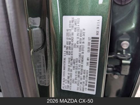 Certified 2026 MAZDA CX-50 AWD 2.5 S w/ Cargo Package image 28