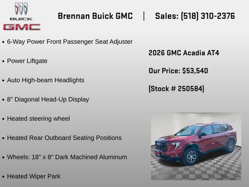 New 2026 GMC Acadia AT4 w/ Luxury Package AWD/4WD image 12