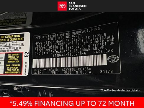 Certified 2025 Toyota Camry SE FWD image 39