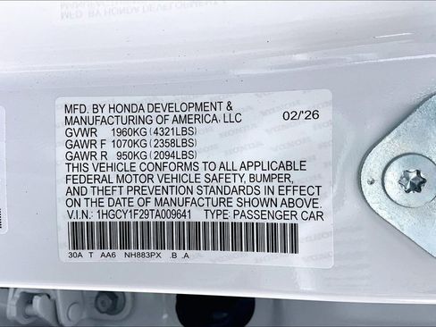 New 2026 Honda Accord LX image 8