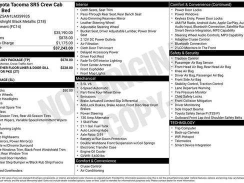 Used 2020 Toyota Tacoma SR5 w/ Technology Package image 4