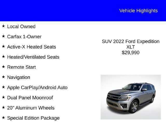 Used 2022 Ford Expedition XLT RWD image 2