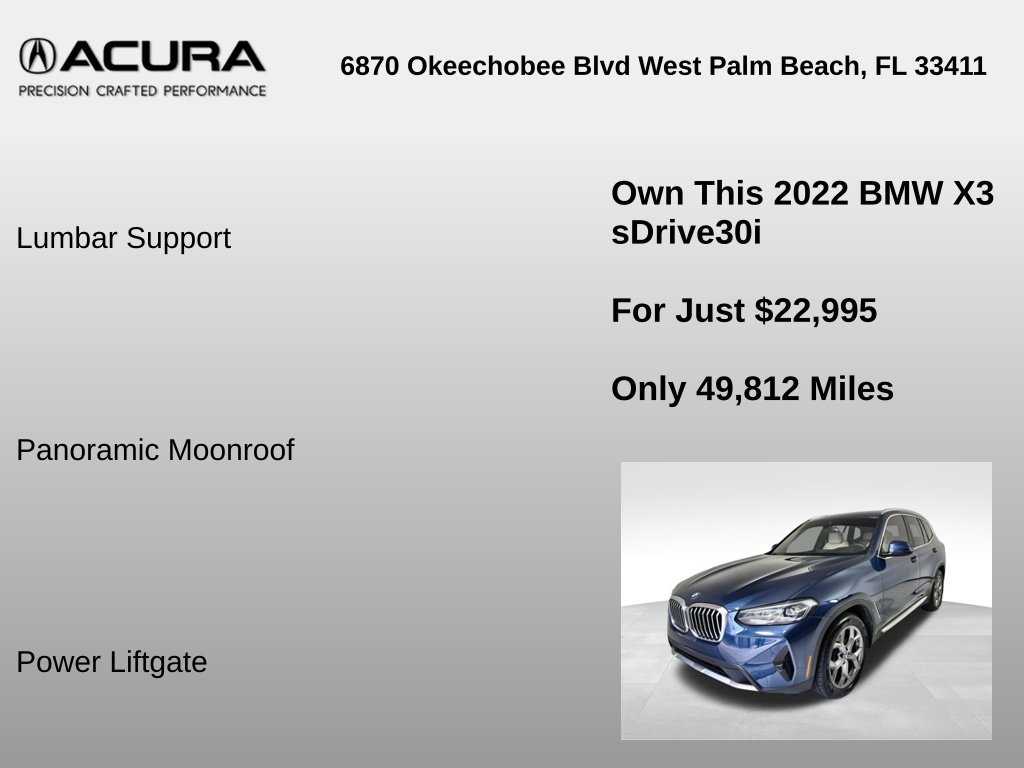 Used 2022 BMW X3 sDrive30i w/ Convenience Package RWD image 18