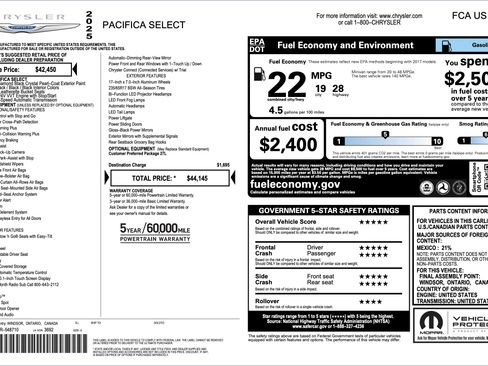 Used 2025 Chrysler Pacifica Select image 4