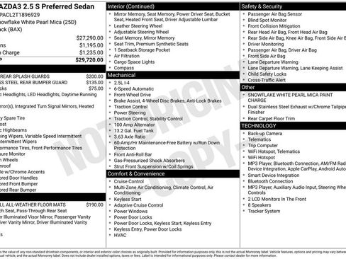 New 2026 MAZDA MAZDA3 2.5 S Sedan w/ Preferred Pkg FWD image 35
