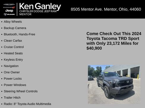 Used 2024 Toyota Tacoma TRD Sport AWD/4WD image 5